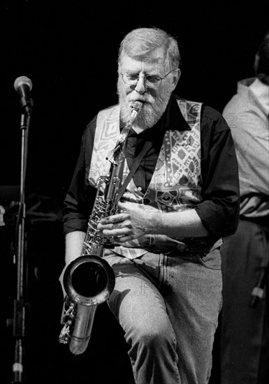 Lew Tabackin and Philippe Aerts, Brecon Jazz Festival, Brecon, Powys, Wales, 1999. Artist: Brian O'Connor.