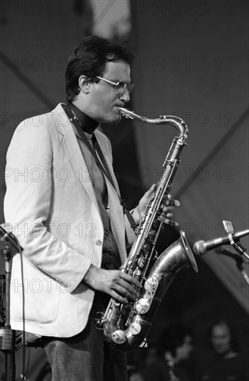 Michael Brecker, Capital Jazz, Knebworth, 1982. Artist: Brian O'Connor.