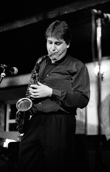 Nigel Hitchcock, Watermill Jazz Club, Dorking, Surrey, Sept 2000.  Artist: Brian O'Connor.