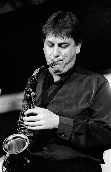 Nigel Hitchcock, Watermill Jazz Club, Dorking, Surrey, Sept 2000.  Artist: Brian O'Connor.