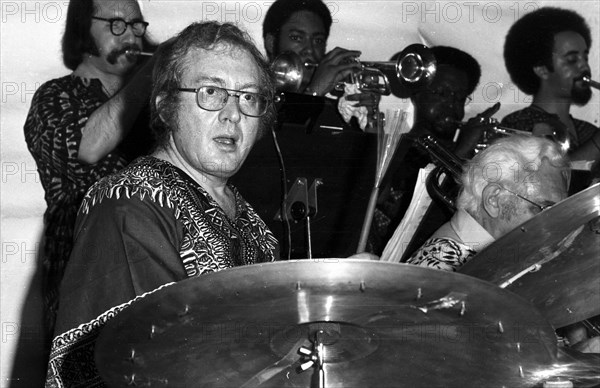 Mel Lewis, Ronnie Scott's, Soho, London, 1973. Artist: Brian O'Connor.