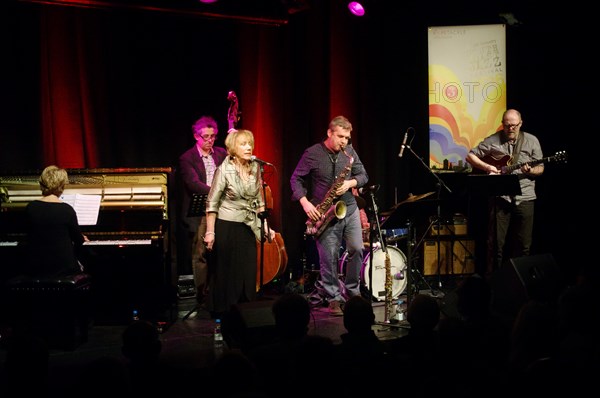 Mark Lockheart (Sax Printmakers), Steve Watts (Bass Printmakers) and Norma Winstone (Vocals Printmak Artist: Brian O'Connor.