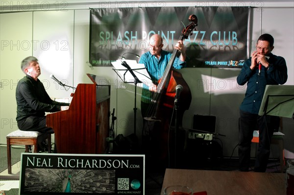 Adam Glasser, Neal Richardson and Nigel Thomas, Seaford Head Golf Club, Feb 2016. Artist: Brian O'Connor.