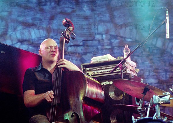 Dan Berglund, Brecon Jazz Festival, Powys, Wales, August 2005. Artist: Brian O'Connor.