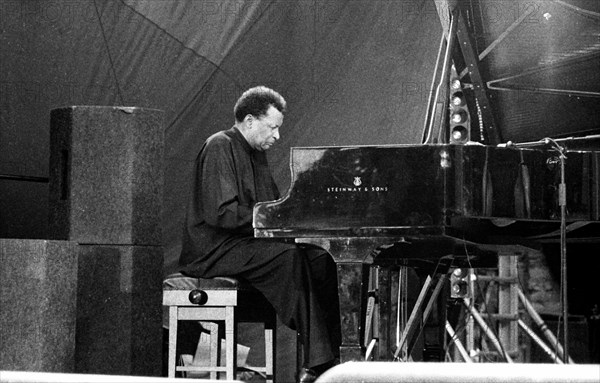 Abdullah Ibrahim, Brecon Jazz Festival, Powys, Wales, August 2001. Artist: Brian O'Connor.