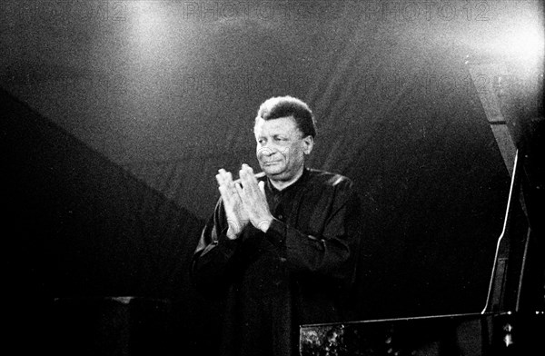 Abdullah Ibrahim, Brecon Jazz Festival, Powys, Wales, August 2001. Artist: Brian O'Connor.