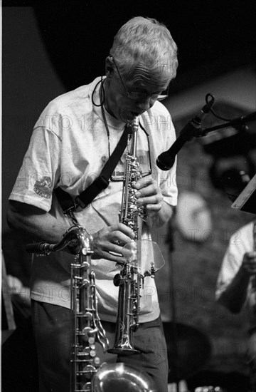 Bill Perkins, Brecon Jazz Festival, Brecon, Powys, Wales, August 2000.  Artist: Brian O'Connor.