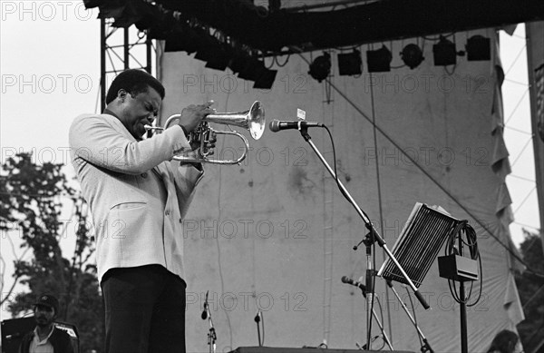 Freddie Hubbard, Knebworth Jazz Festival, Hertfordshire, July 1982. Artist: Brian O'Connor.