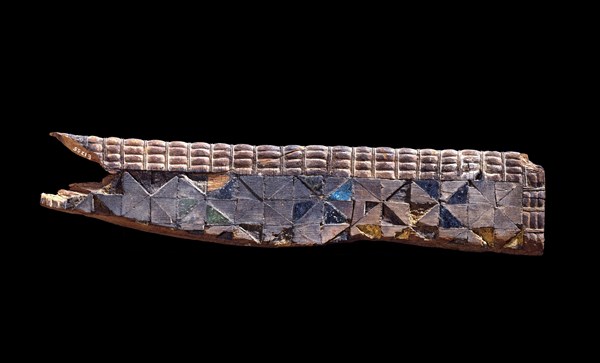 Fragment of furniture carved from softwood, c2800 BC. Artist: Unknown.