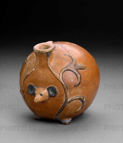 Hedgehog vase, red polished pottery with painted details, XVIIIth Dynasty (c1540 BC-c1292 BC) Artist: Unknown.