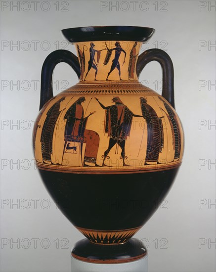 Attic black-figure neck amphora, c540 BC. Artist: The Affecter.