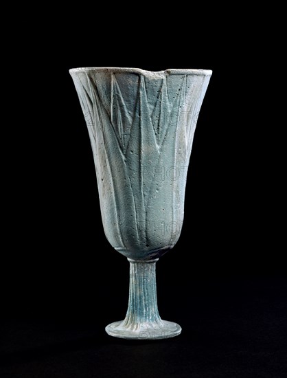 Faience chalice in the form of a lotus flower, XXIInd Dynasty (c945 - c715 BC). Artist: Unknown.