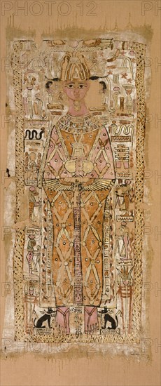 Shroud of Nespawtytawy, inscribed in hieroglyphs, 2nd century. Artist: Unknown.