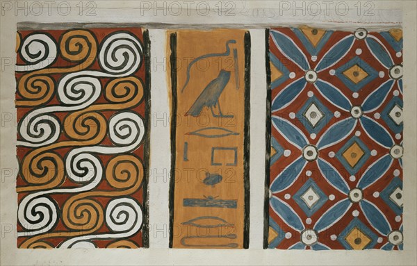 Copy of wall painting from private tomb 82 of Amenemhet, Thebes (I, 1, 163-167), 20th century. Artist: Anna (Nina) Macpherson Davies.