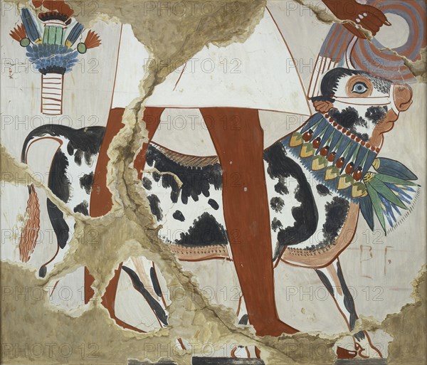 Copy of wall painting from private tomb 226 of Heqareshu , Thebes (I, 1, 327), 20th century. Artist: Anna (Nina) Macpherson Davies.