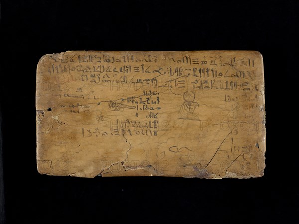 Writing board with lines from 'The Hymn to the Nile Flood', XIXth Dynasty (c1292-c1190 BC). Artist: Unknown.