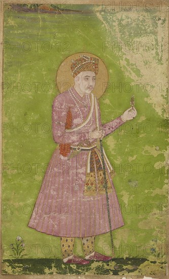 Portrait of a man in a pink jama, c1620. Artist: Unknown.