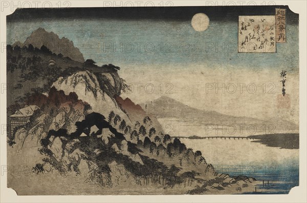 Woodblock print - Autumn moon at Ishinama, 1797-1858. Artist: Ando Hiroshige.