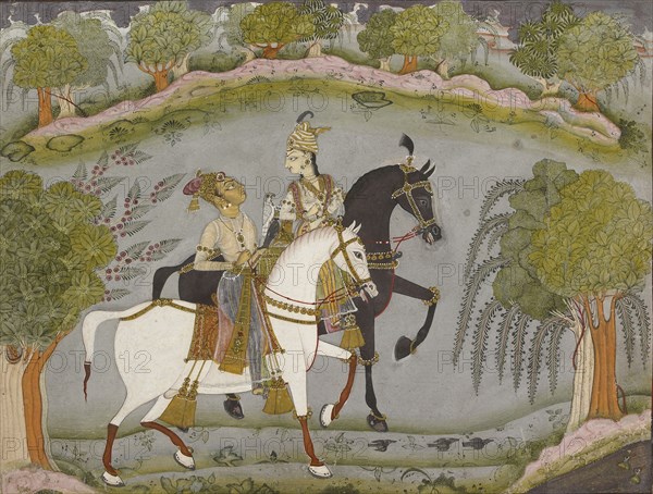 Baz Bahadur and Rupmati, c1720. Artist: Unknown.