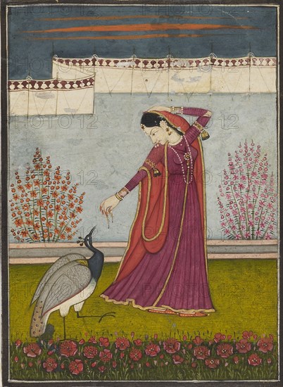 Mor Priya, c1800. Artist: Mola Ram.