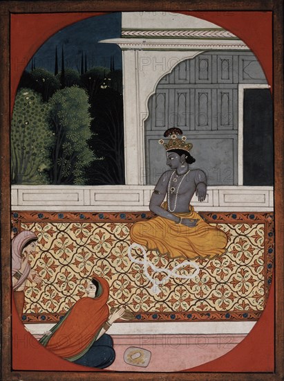 Krishna discards his garland, c1800. Artist: Unknown.