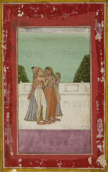 Lovers on a terrace, c1740. Artist: Unknown.