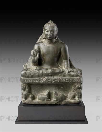 Seated figure of the Buddha, 5th - 6th century. Artist: Unknown.