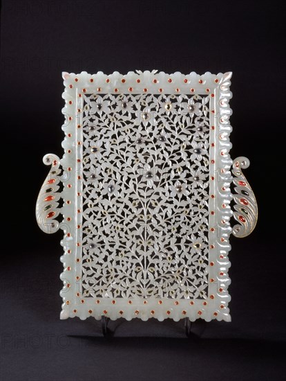 Jade mirror-back, early 19th century. Artist: Unknown.