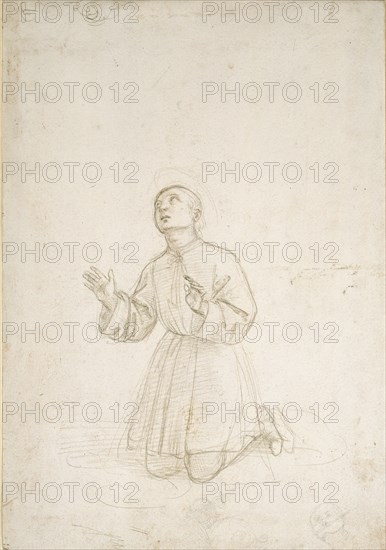 Kneeling Figure of a Youth, c1503. Artist: Raphael.