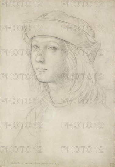 Portrait of an unknown Youth (possibly a self-portrait). Artist: Raphael.