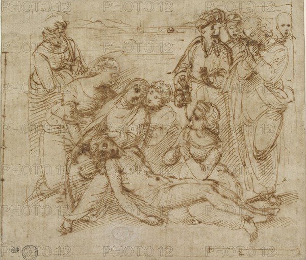 The Lamentation (study for the Entombment of Christ), early 16th century. Artist: Raphael.