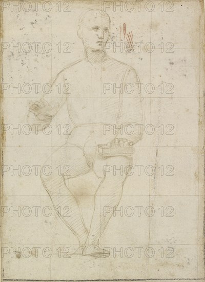 Study of a seated Man, early 16th century. Artist: Raphael.