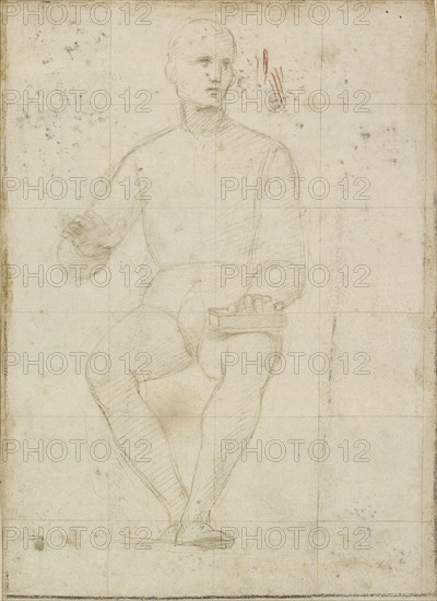 Study of a seated Man, early 16th century. Artist: Raphael.