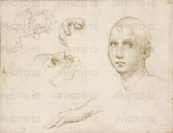 Studies for the Trinity of San Severo, early 16th century. Artist: Raphael.