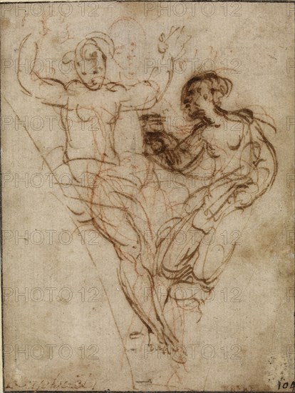 Psyche presenting to Venus the Vase of Proserpine, early 16th century. Artist: Raphael.