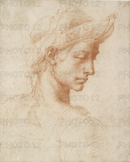 Ideal Head, late 15th-early 16th century. Artist: Michelangelo Buonarroti.