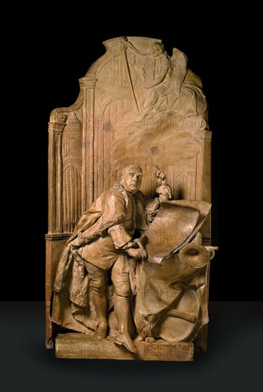 Modello for the monument to George Frideric Handel in Westminster Abbey, 18th century. Artist: Louis Francois Roubiliac.