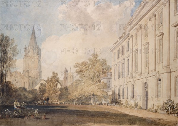 View of the Cathedral of Christ Church, and Part of Corpus Christi College, 1803-1804. Artist: JMW Turner.