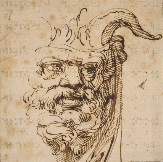 A silvan Mask, 1570-1602. Artist: Agostino Carracci.