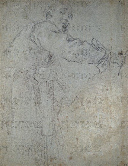 Study of a draped male Figure, 1580-1609. Artist: Annibale Carracci.