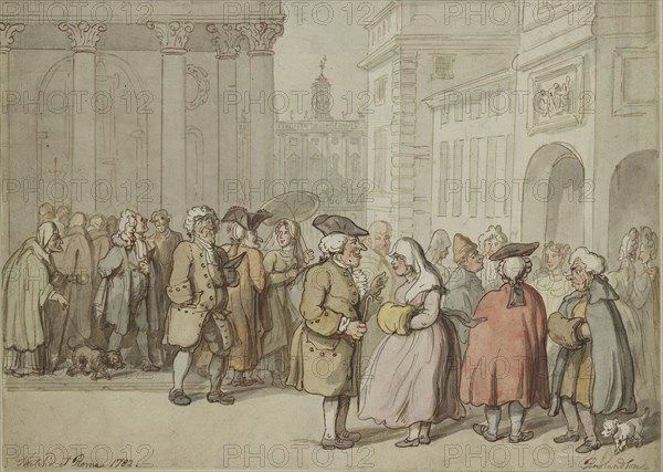 A Group sketched at Rome, 1770-1820. Artist: Thomas Rowlandson.