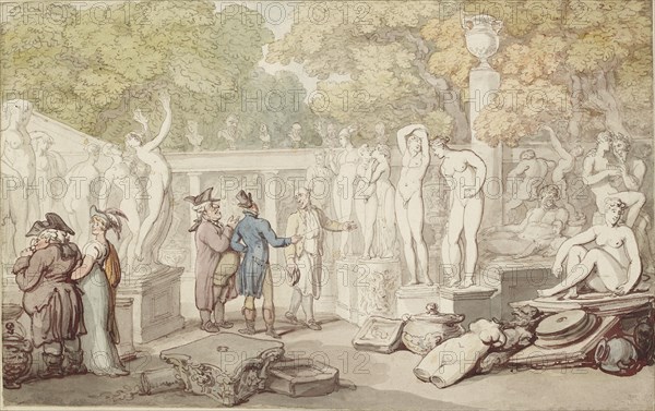 A Statuary's Yard, c19th century. Artist: Thomas Rowlandson.