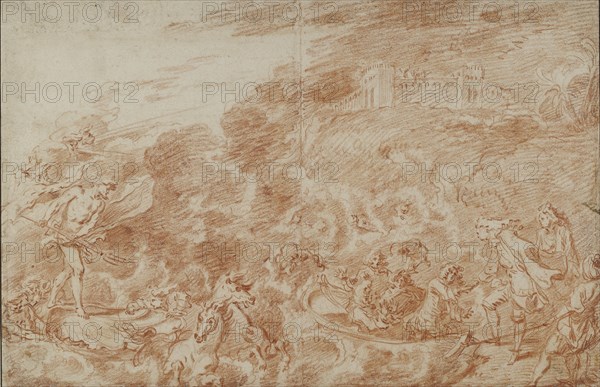 Storm at Sea, 18th century. Artist: Jean-Antoine Watteau.