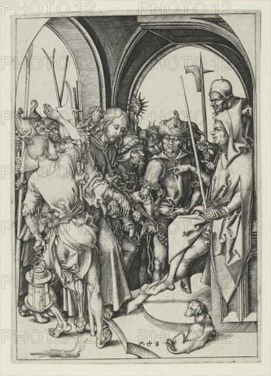 Christ before Annas, late 15th century. Artist: Martin Schongauer.