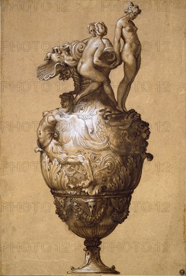 Design for a Ewer, mid 16th century. Artist: Francesco Salviati.