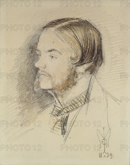 Portrait of William Holman Hunt, 1854. Artist: John Everett Millais.