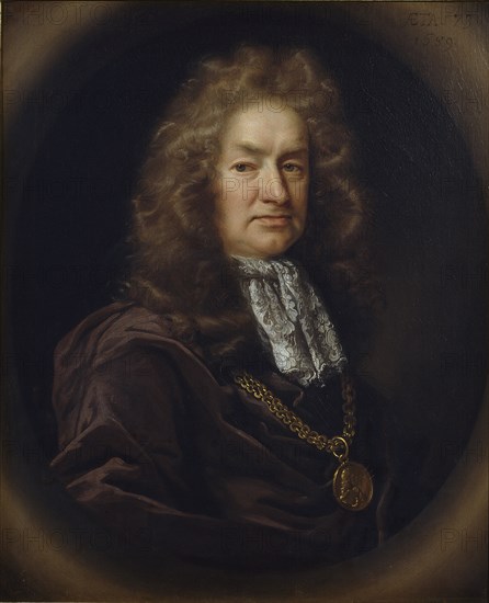 Elias Ashmole, 1687. Artist: John Riley.