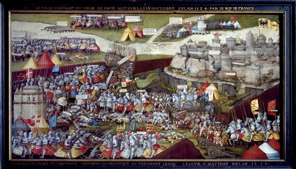 The Siege and Battle of Pavia, 1525-1528. Artist: Unknown.