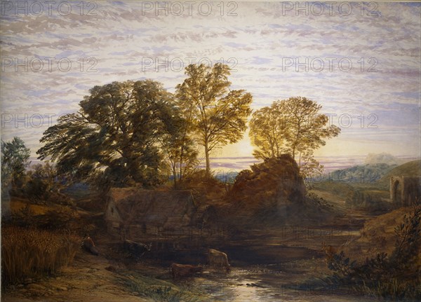 The Watermill, c1848-1849. Artist: Samuel Palmer.