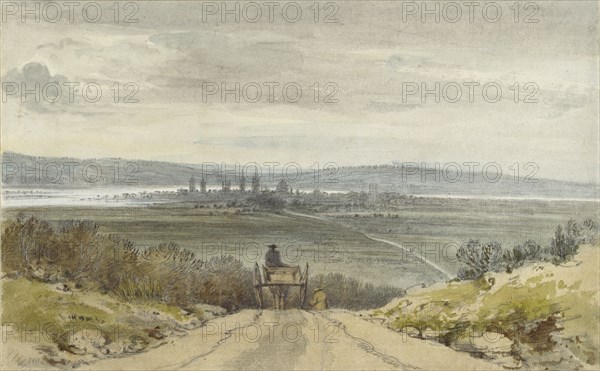 Oxford from Shotover Hill, from recollection, 10 January 1791. Artist: John Baptist Malchair.